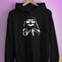 Pride Sloth Agender Flag Sunglasses Hoodie - Black